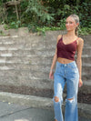 Distressed Cropped Jean